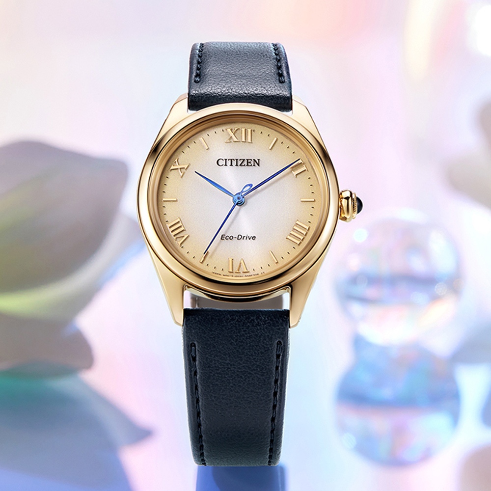 CITIZEN 星辰 L系列 光動能大三針女錶 EM1143-14Z, , large