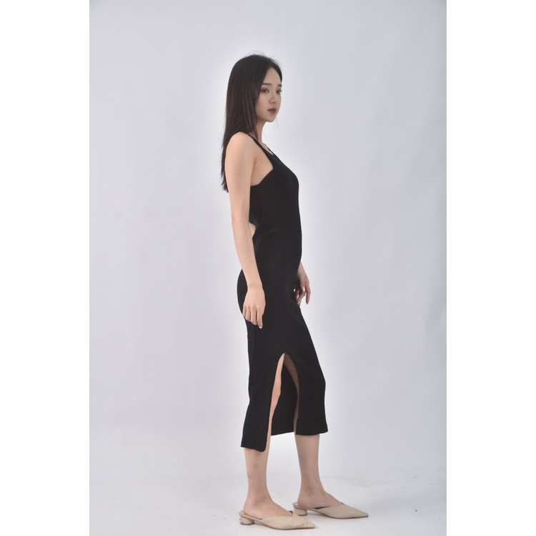 (S) pupe me today質感無袖黑色洋裝二手衣, , large