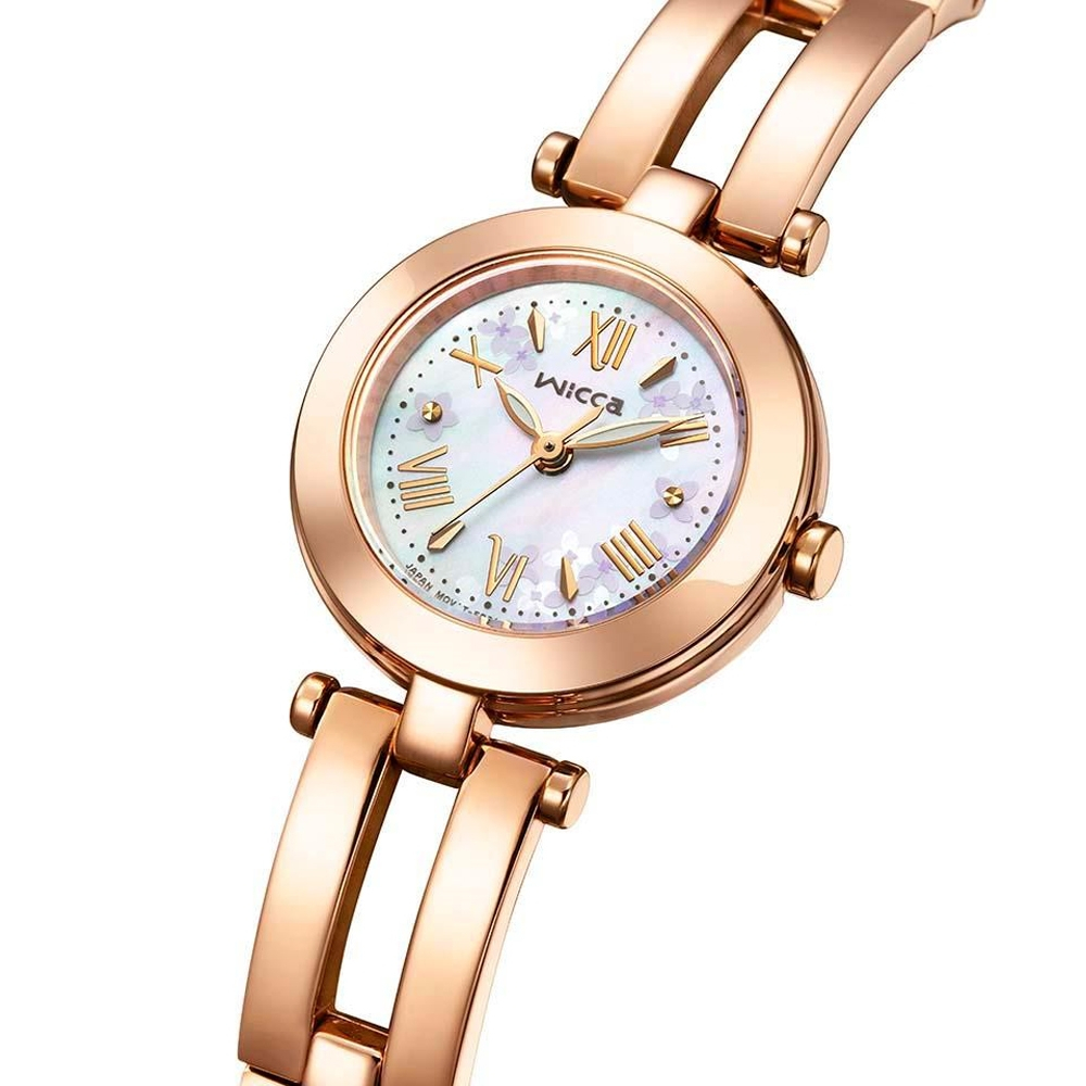 CITIZEN 星辰 Wicca 公主系列 情人節推薦款 太陽能大三針女錶-24mm KP5-263-11, , large