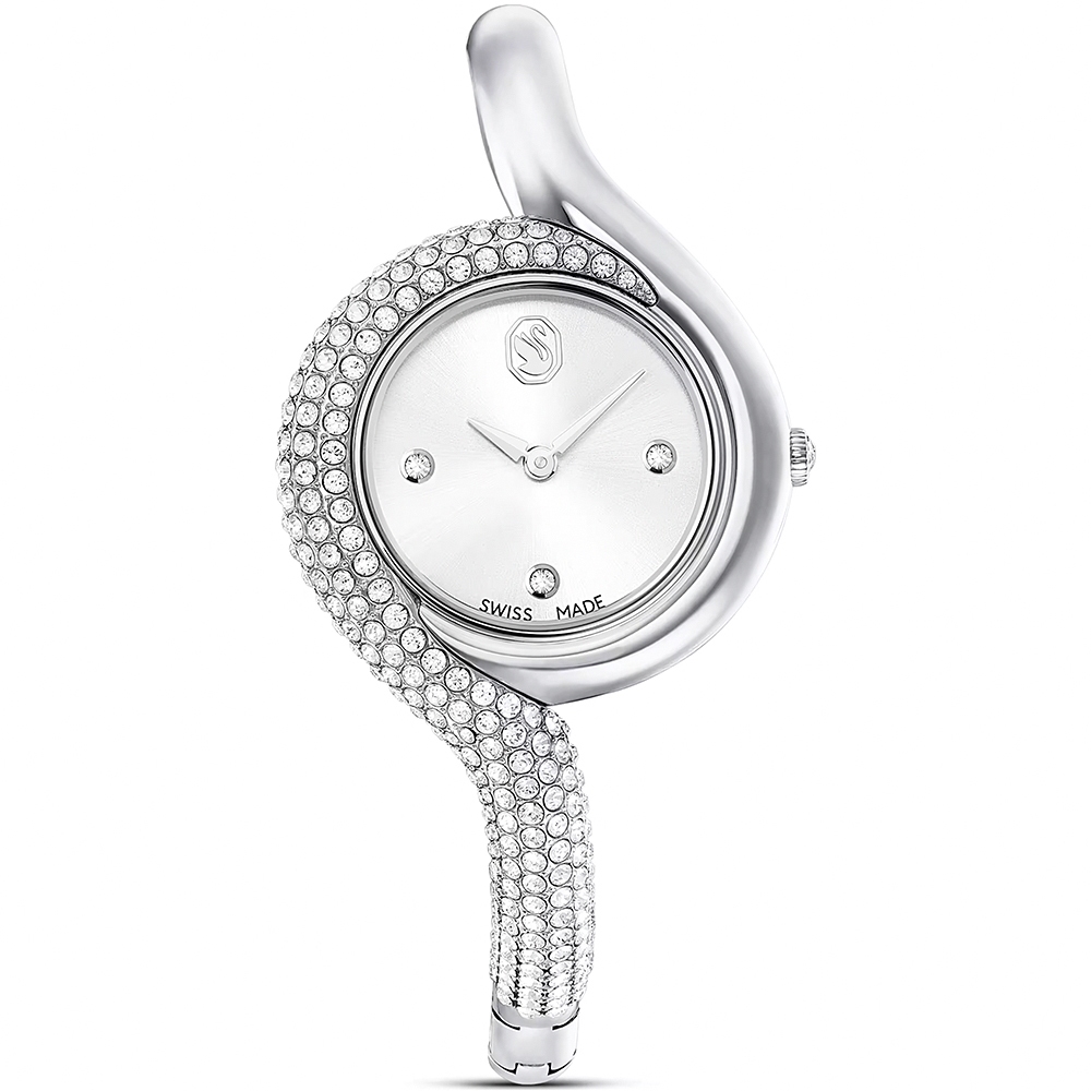 SWAROVSKI 施華洛世奇 Dextera 迷人曲線手鐲式水晶手錶 女錶-29mm 送禮推薦 5700996, , large