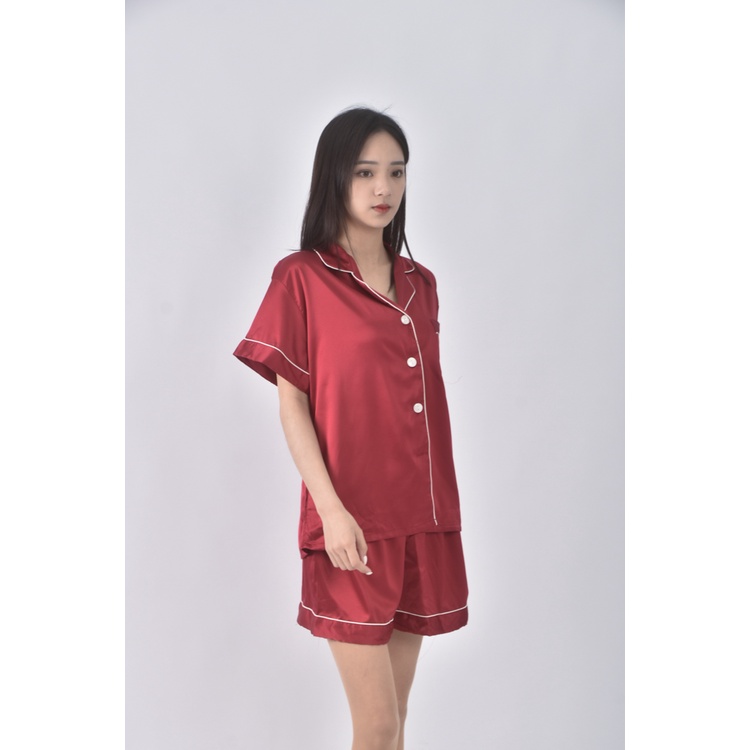 (M) 睡衣紅色套裝二手衣, , large