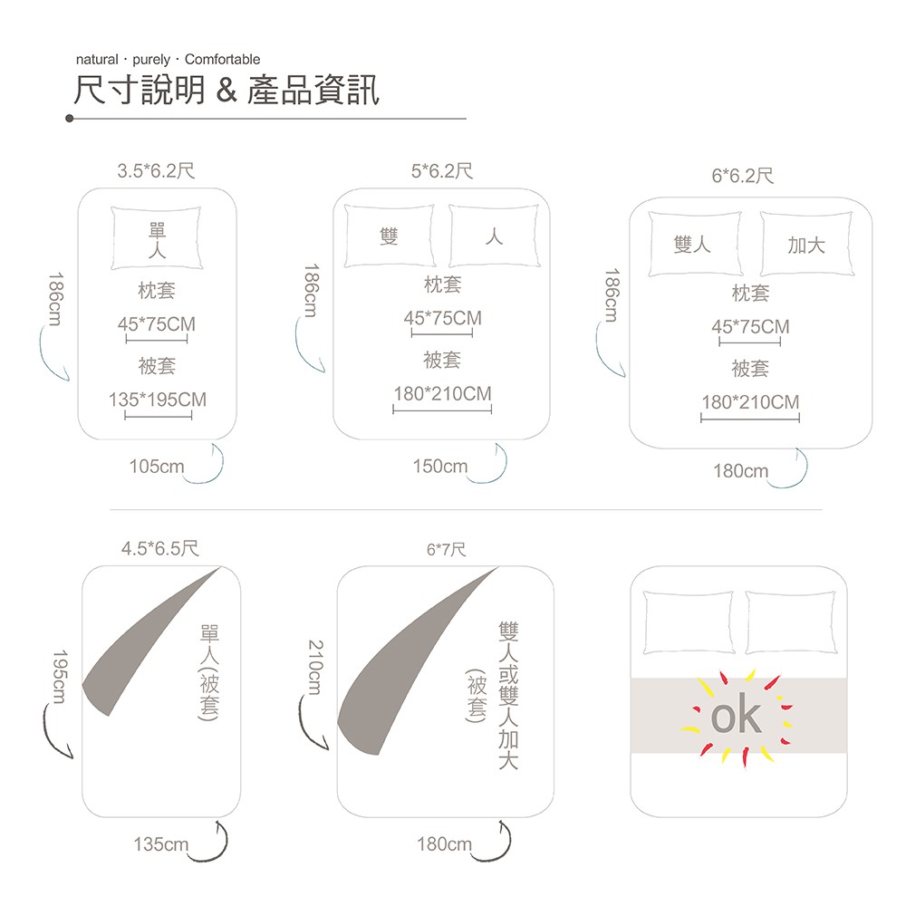 DUYAN竹漾 芬蘭撞色設計-單人/雙人/加大床包被套組-靜謐藍床包+雙藍被套 台灣製, , large