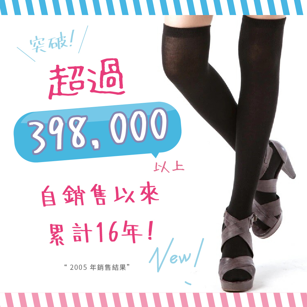 【M&M 日本製】2460 純棉素色過膝襪3雙/組, , large