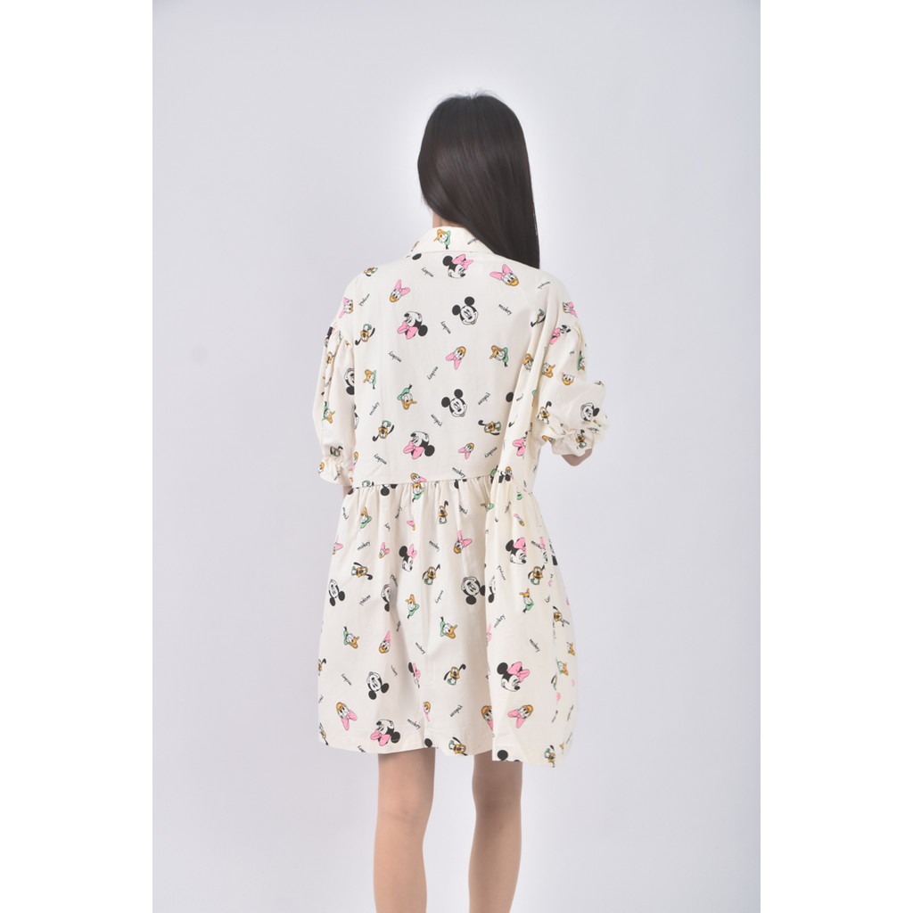 (XL) 質感米奇杏色洋裝二手衣, , large