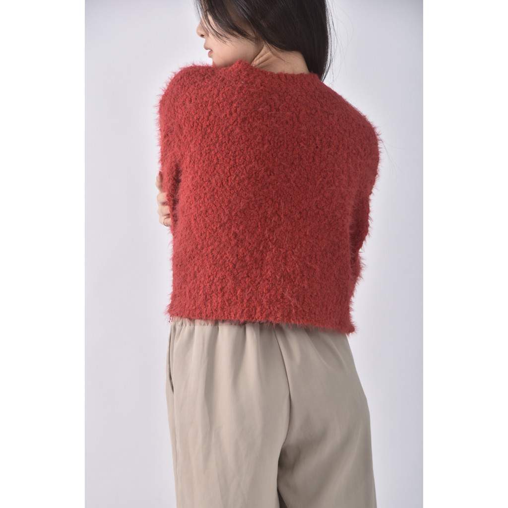 (XL) 圓領紅色外套二手衣, , large