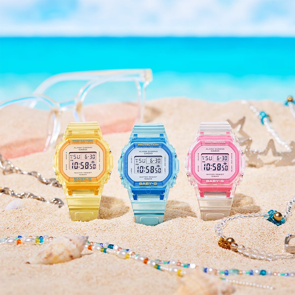CASIO 卡西歐 BABY-G 夏季透明方形女錶電子錶 BGD-565SJ-9, , large
