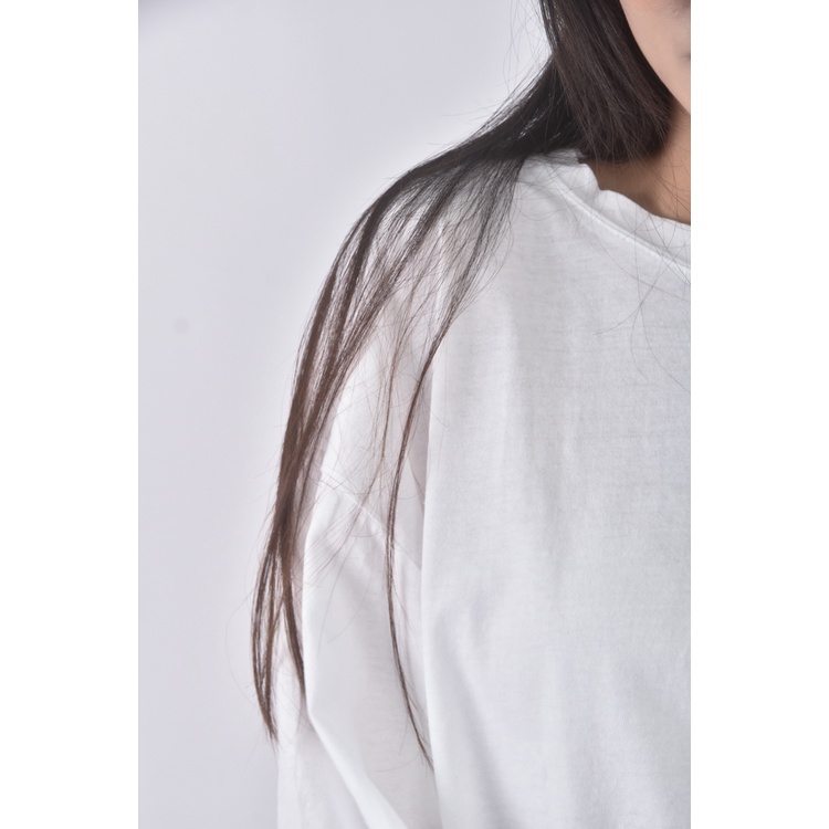 (XL) meu meu字母白色長袖上衣二手衣, , large