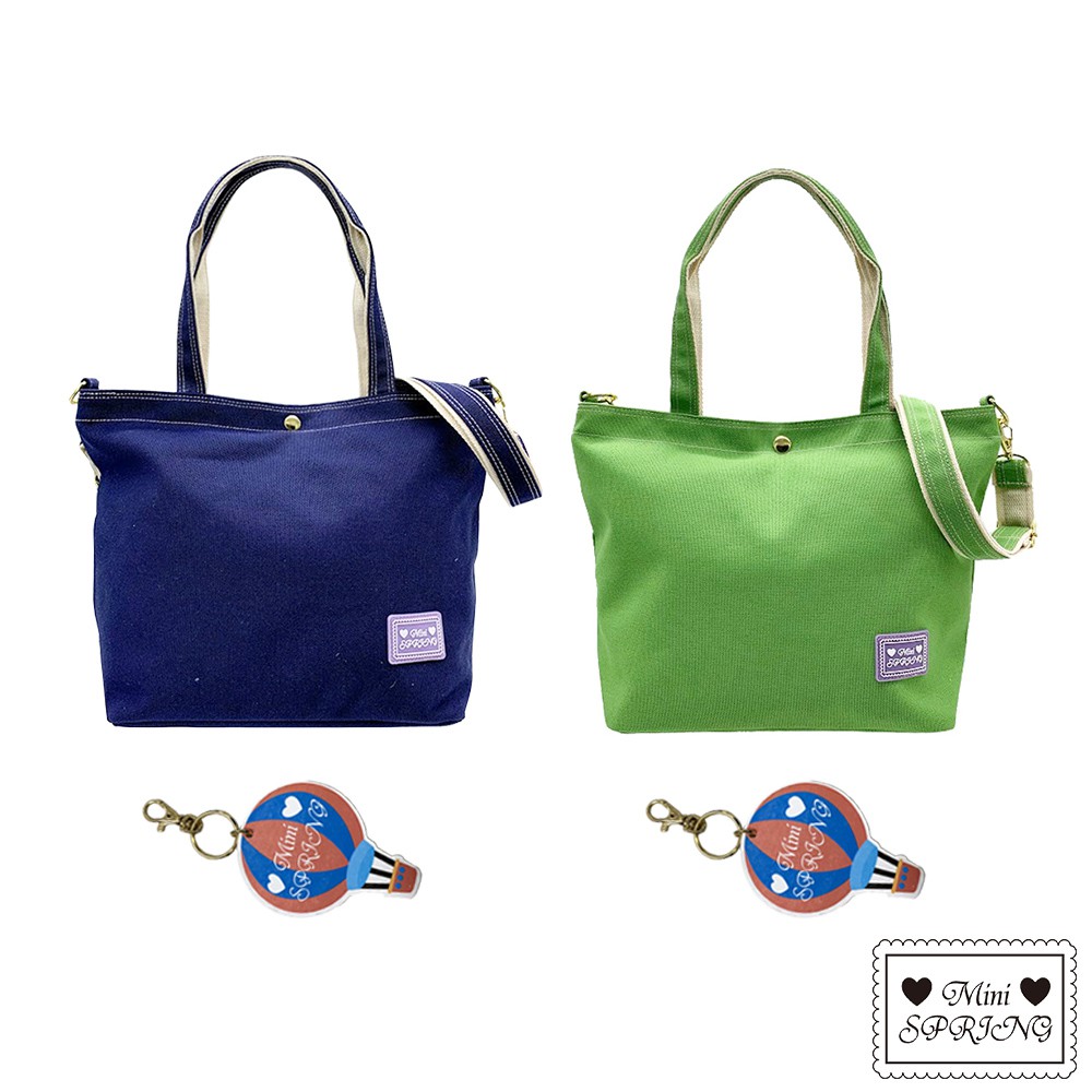 MINI SPRING-帆布2WAY托特包手提斜背包-多色, , large
