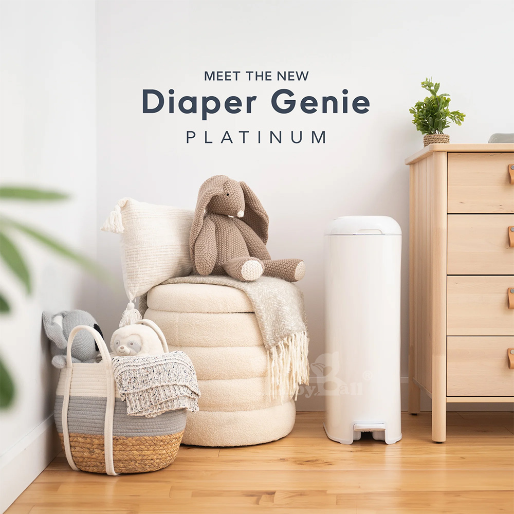 【倆寶貝精品館】加拿大Diaper Genie 不鏽鋼EZ雙重鎖臭尿布處理器 專用易撕袋補充盒, , large