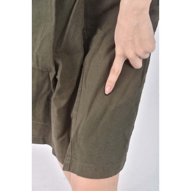 (L) dailo質感棉質綠色短裙二手衣, , large
