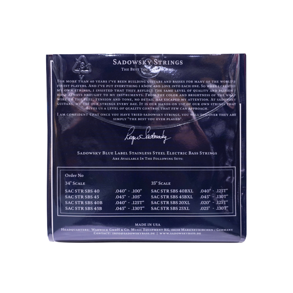 Sadowsky SBS 45 045-105 不鏽鋼 貝斯弦, , large