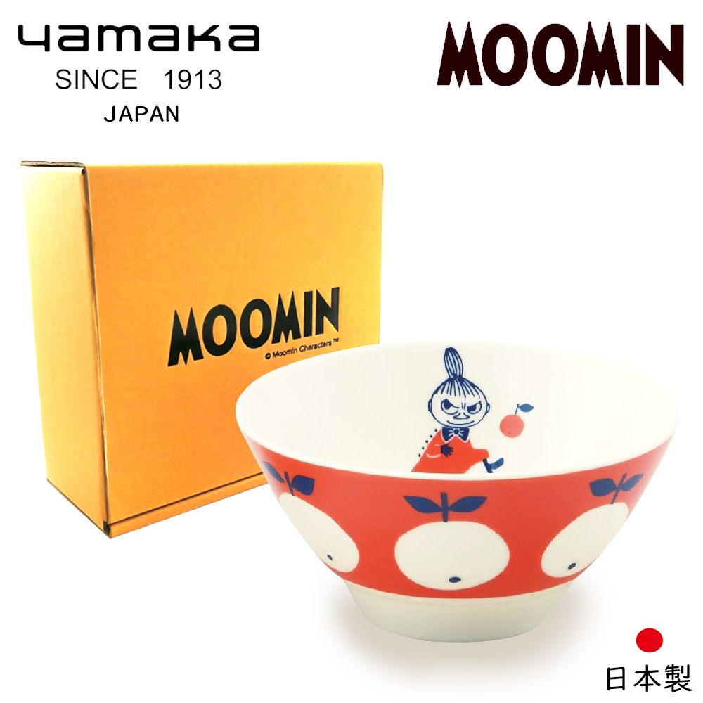 【日本山加yamaka】moomin嚕嚕米彩繪陶瓷碗禮盒1入(MM032-312), , large