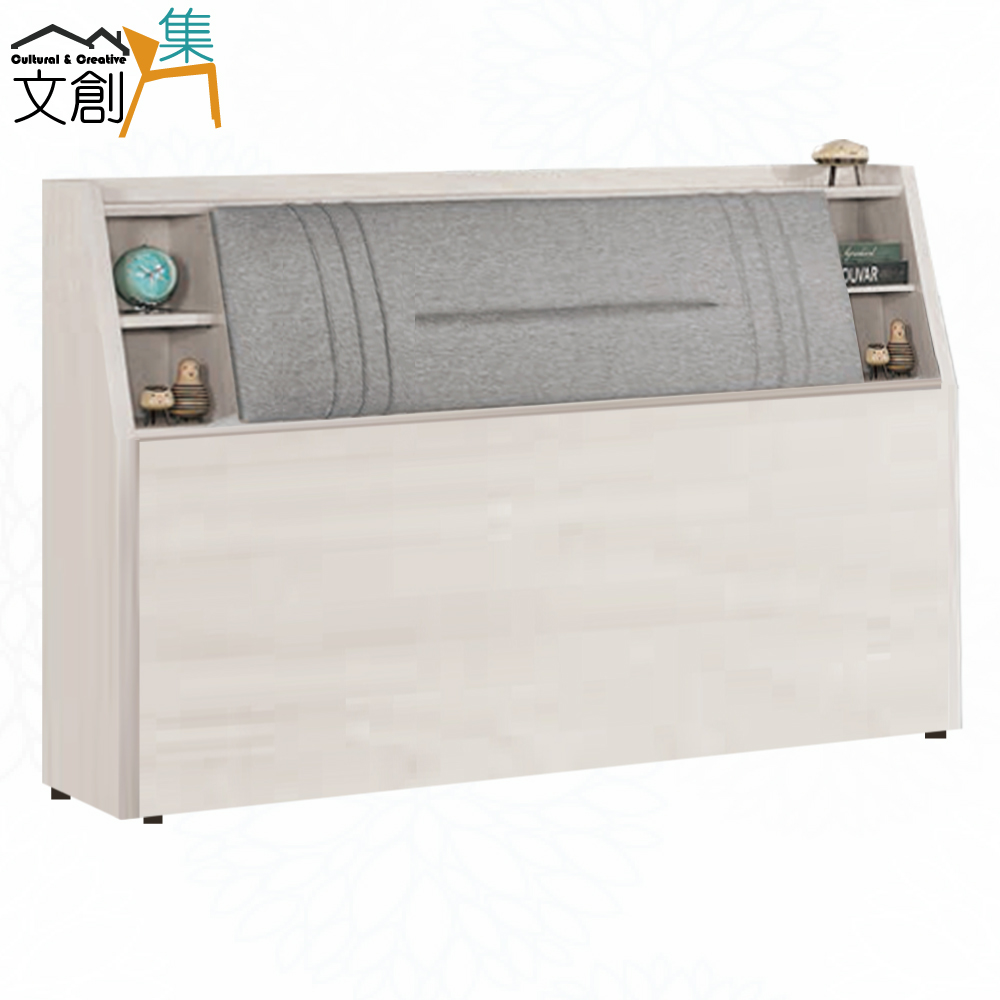 【文創集】丹尼5尺雙人耐刮皮床頭箱(不含床底＋不含床墊), , large