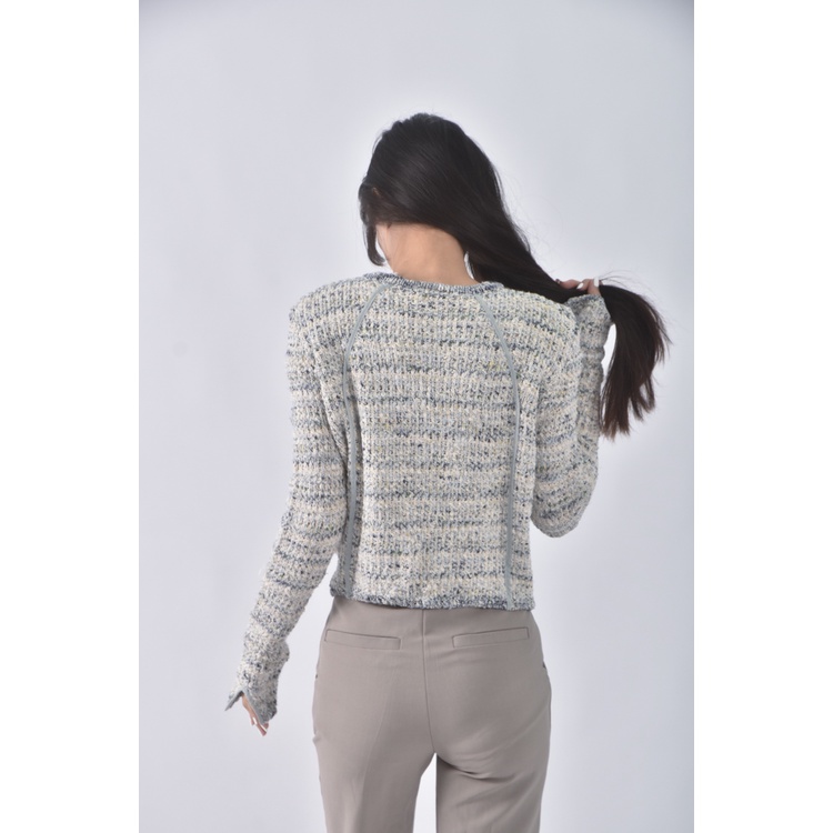 (S) max co質感亞麻棉質藍色外套二手衣, , large