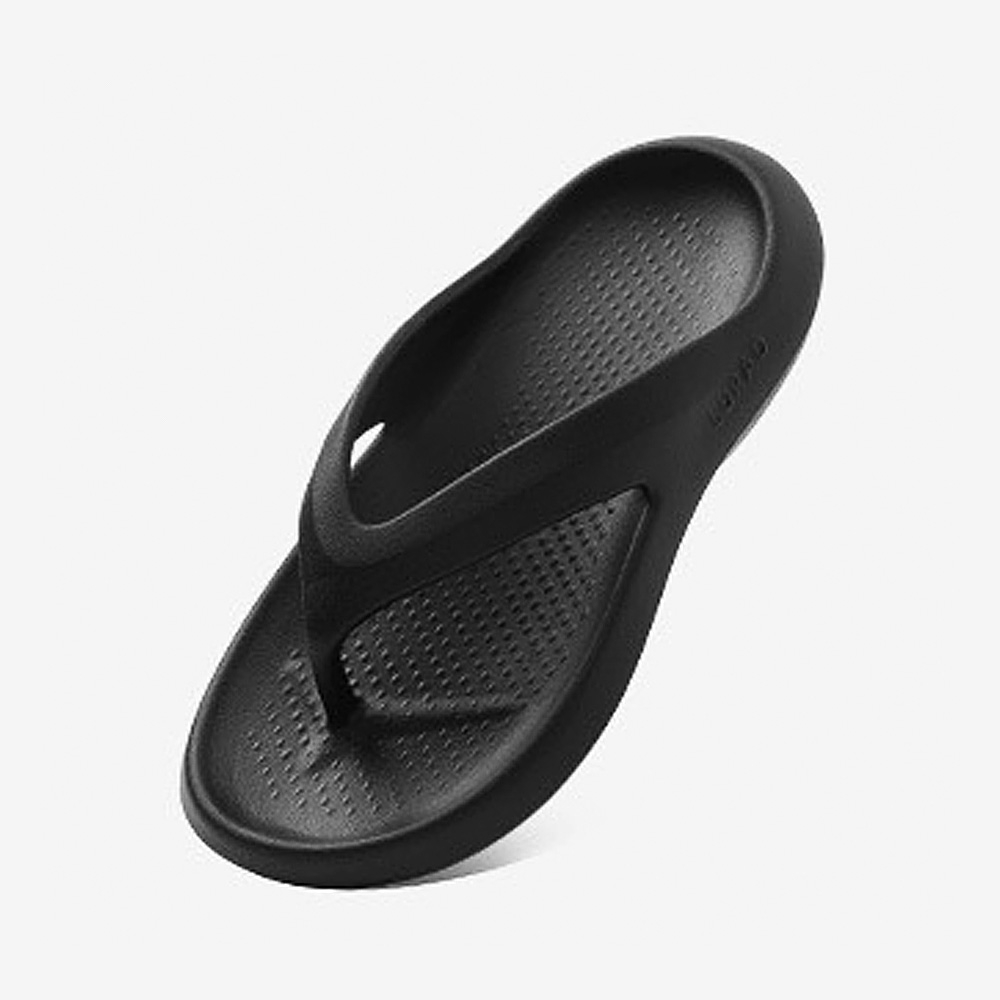 HANG TEN 一體成型環保夾腳拖鞋 男鞋 人字拖 旅遊 休閒 逛街 簡約 素色 柔軟 厚底 Q彈 耐磨 防滑 黑灰綠, , large