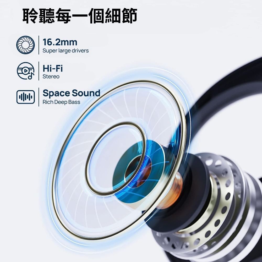 【魔耳】MOOR OpenWave開放式藍牙耳機(星夜黑), , large