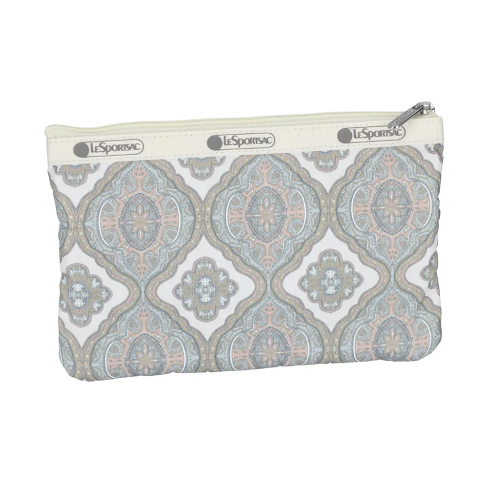 |快速出貨|Lesportsac 3-zip Cosmetic 三層拉鍊化妝包/ 大馬士革窗花, , large