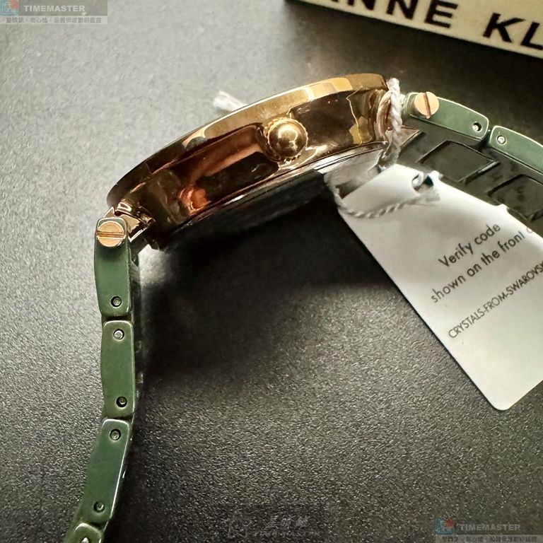 [星晴錶業]ANNE KLEIN手錶,32mm,AN00345墨綠色錶面玫瑰金錶殼綠陶瓷錶帶款, , large