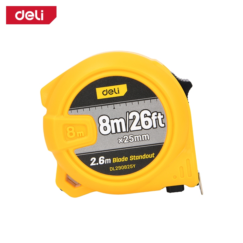 【deli tools】8M Steel Measuring Tape Upgraded Semi-Pro Series, , large