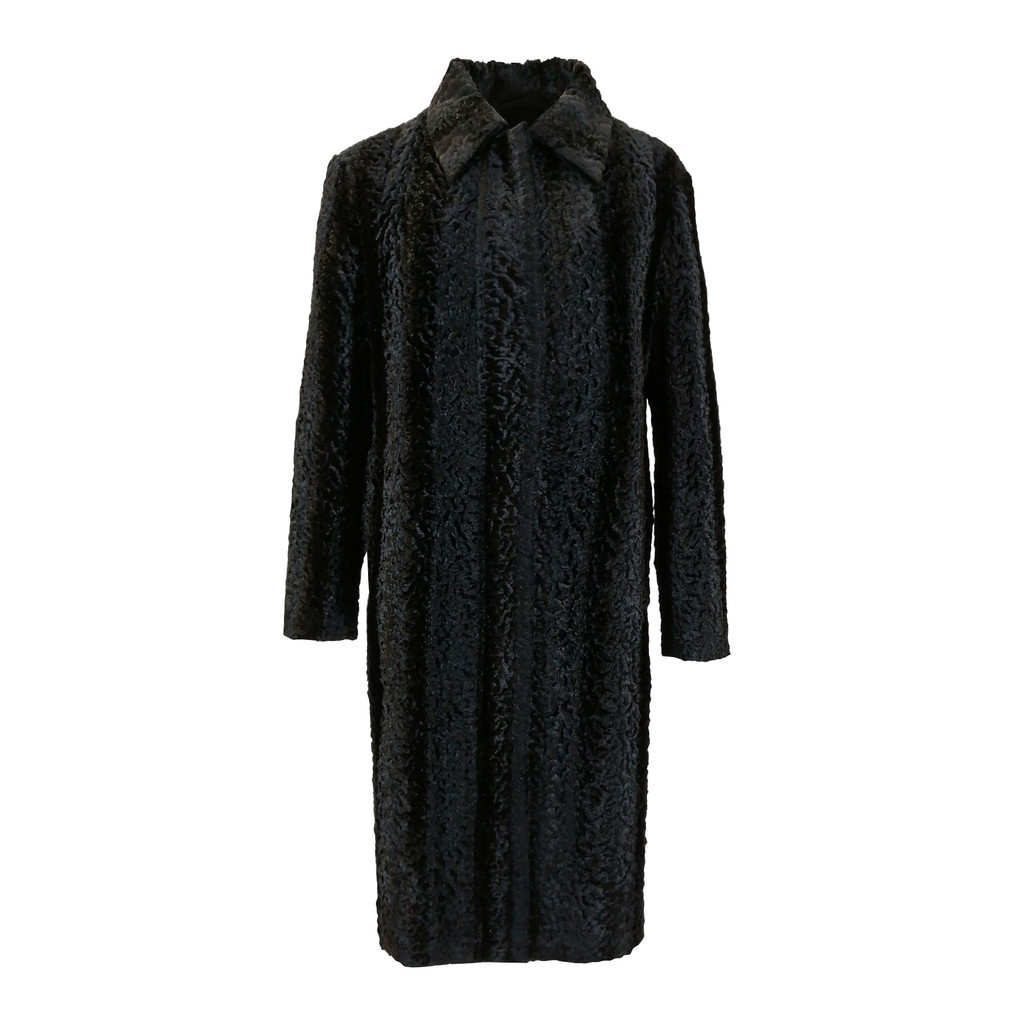 YLZ黑色羊羔毛感大衣, , large