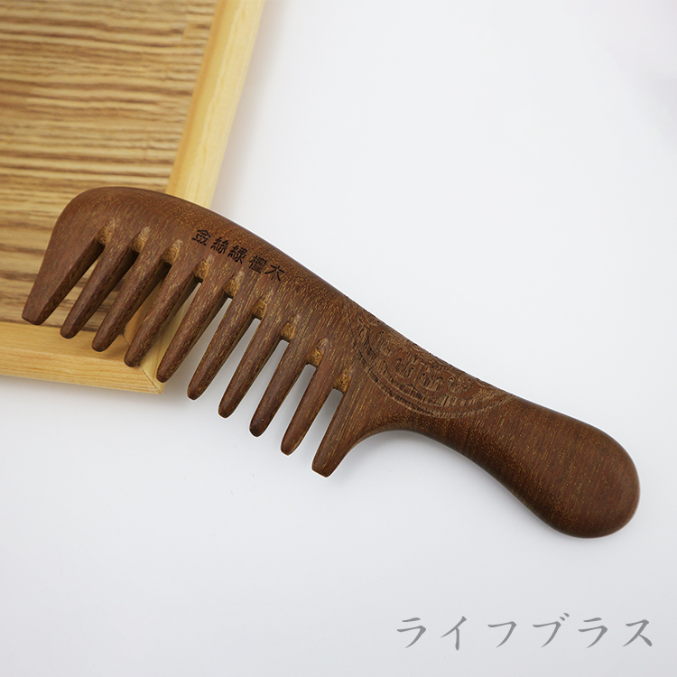 金絲綠檀木-寬齒梳-1支, , large