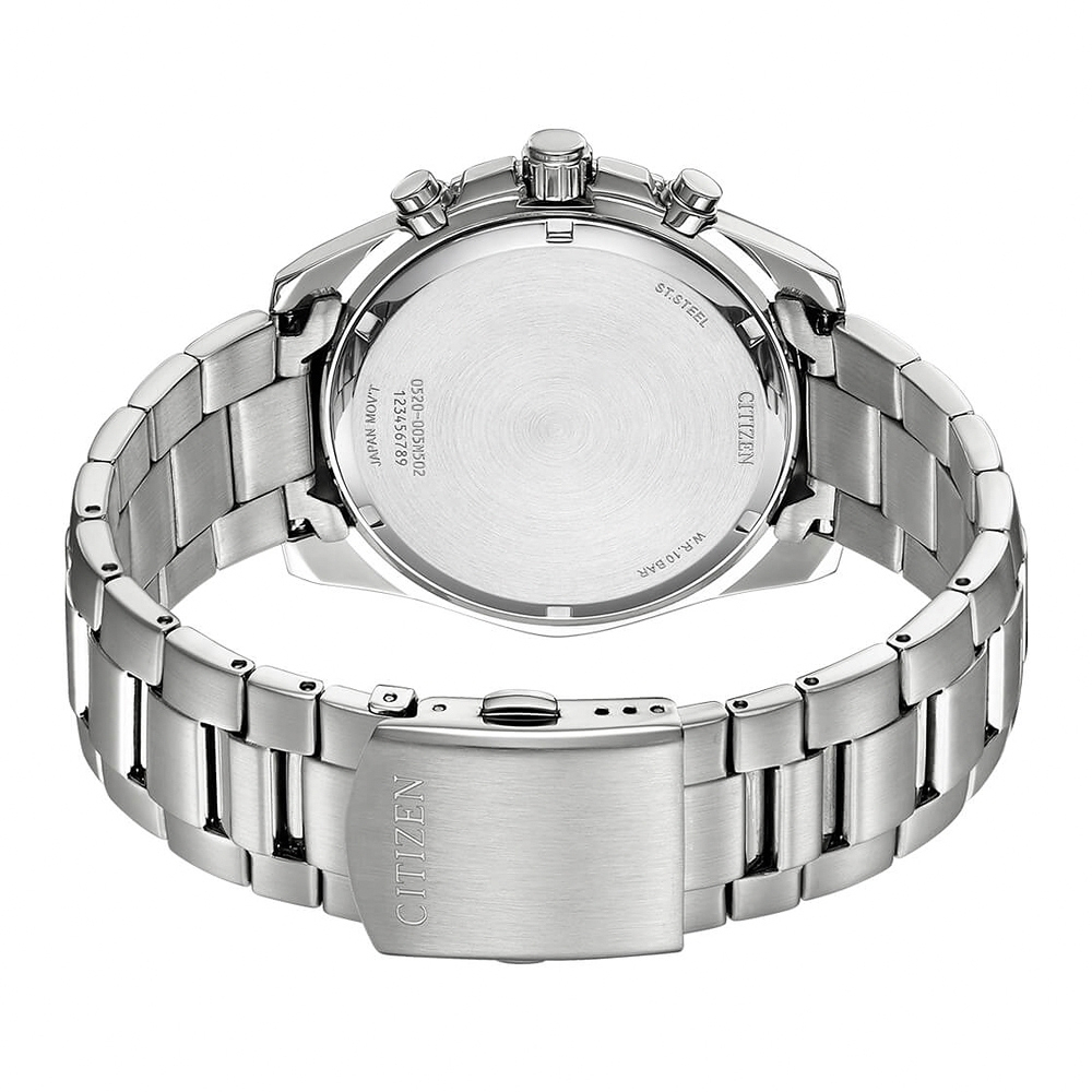 CITIZEN 星辰 Chronograph 紳男計時手錶-銀色面/44mm  AN8200-50A, , large