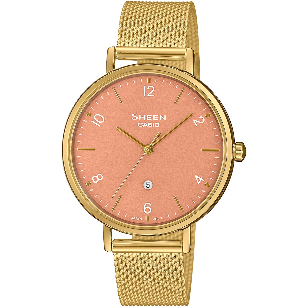 CASIO 卡西歐 SHEEN 米蘭帶優雅女錶 SHE-4562GM-4A, , large