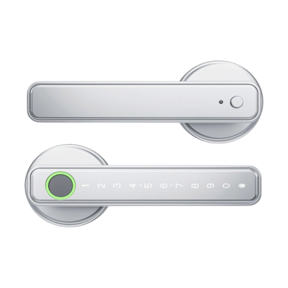 五合一智能指紋門把鎖/銀色, , large