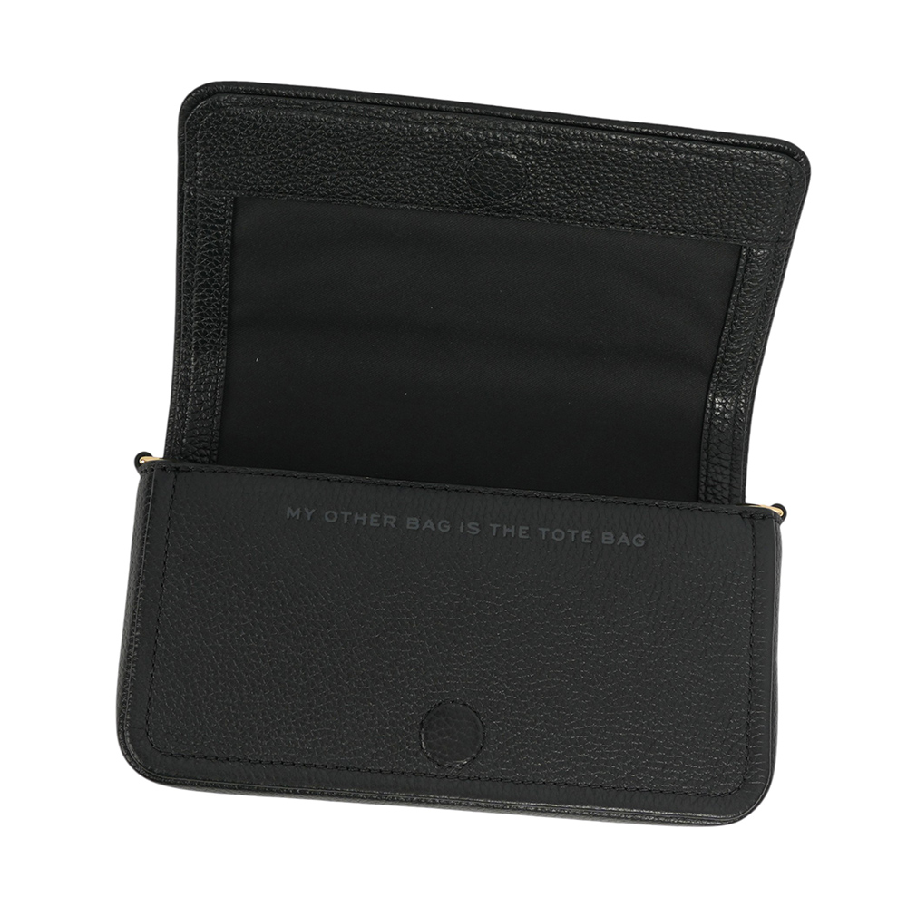MARC  JACOBS 粒面皮革迷你斜背包WOC/手拿包/黑色, , large