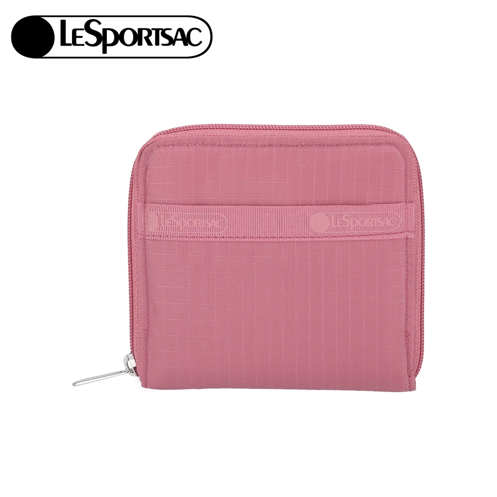 |快速出貨|Lesportsac Compact Zip Wallet 極簡輕薄錢包 送禮-桃紅色, , large