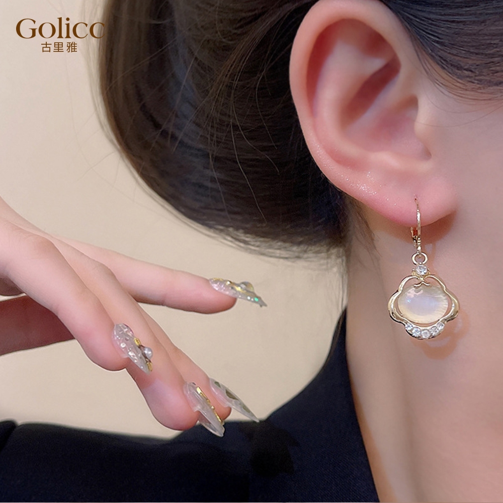 【Gulicc】古莉可 耳環 如意平安鎖耳飾, , large