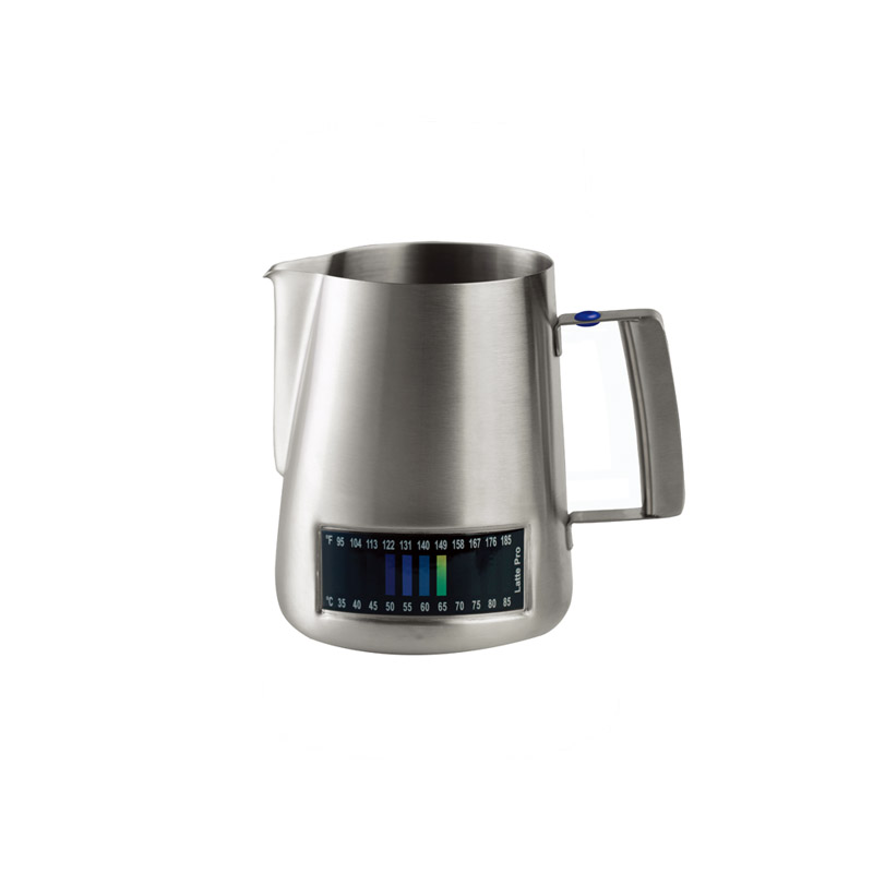 PEARL HORSE Stainless Steel Milk Pitcher with Temperature Indicator – 600ml