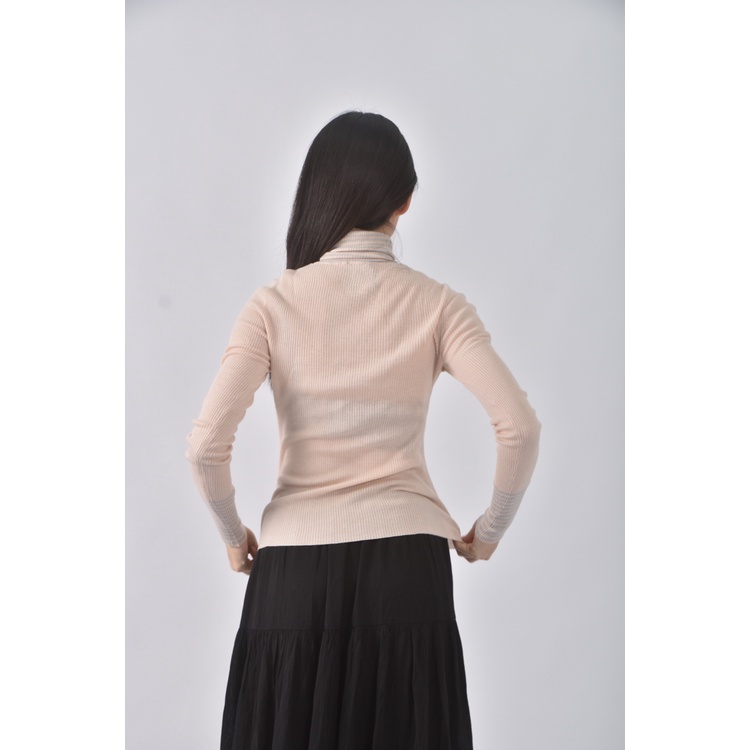 (S) cyuthia rowley質感高領粉色長袖上衣二手衣, , large