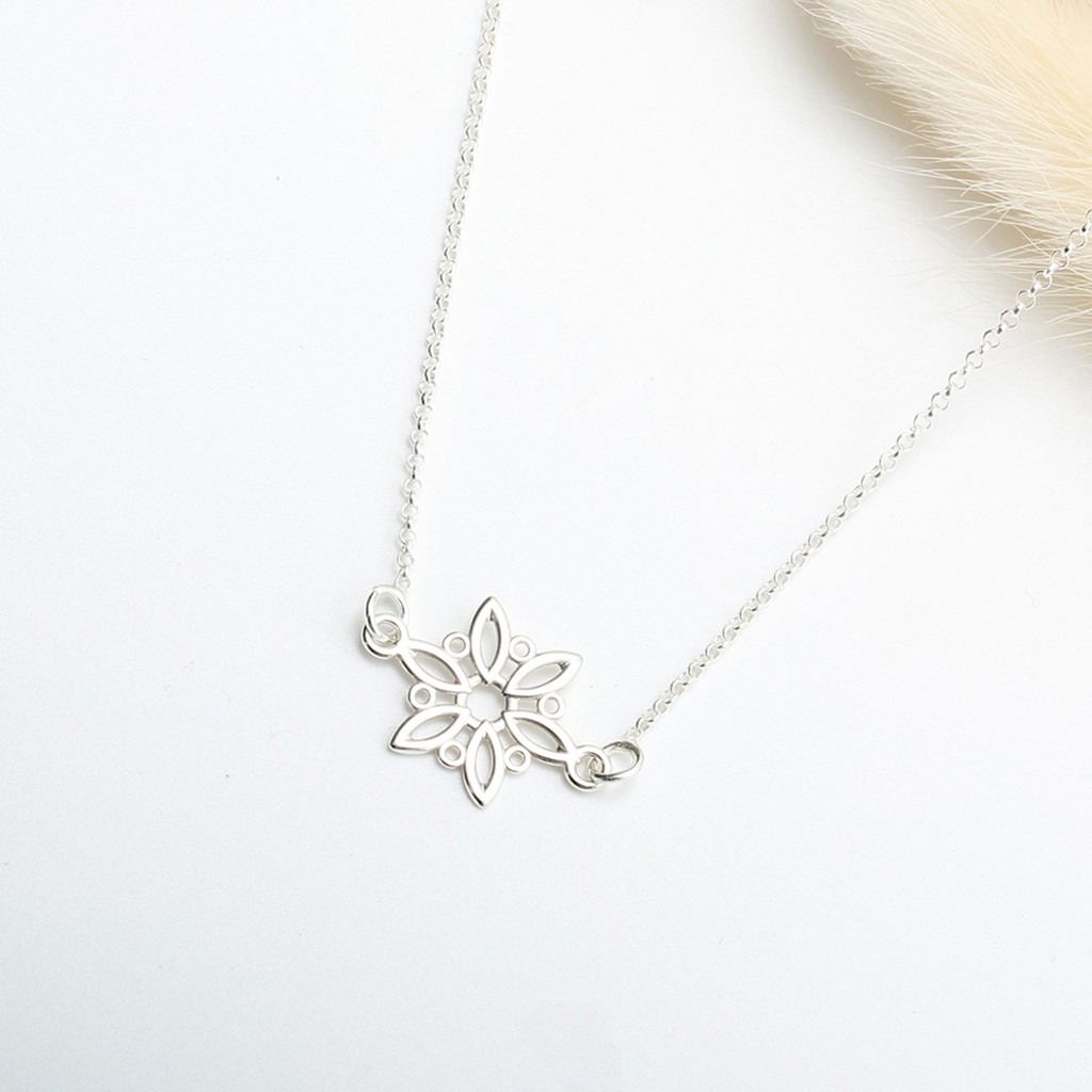 【Angel & Me】冬季 小雪花 雪の花 snow s925 純銀項鍊 生日 週年 畢業 情人節 聖誕節 禮物, , large