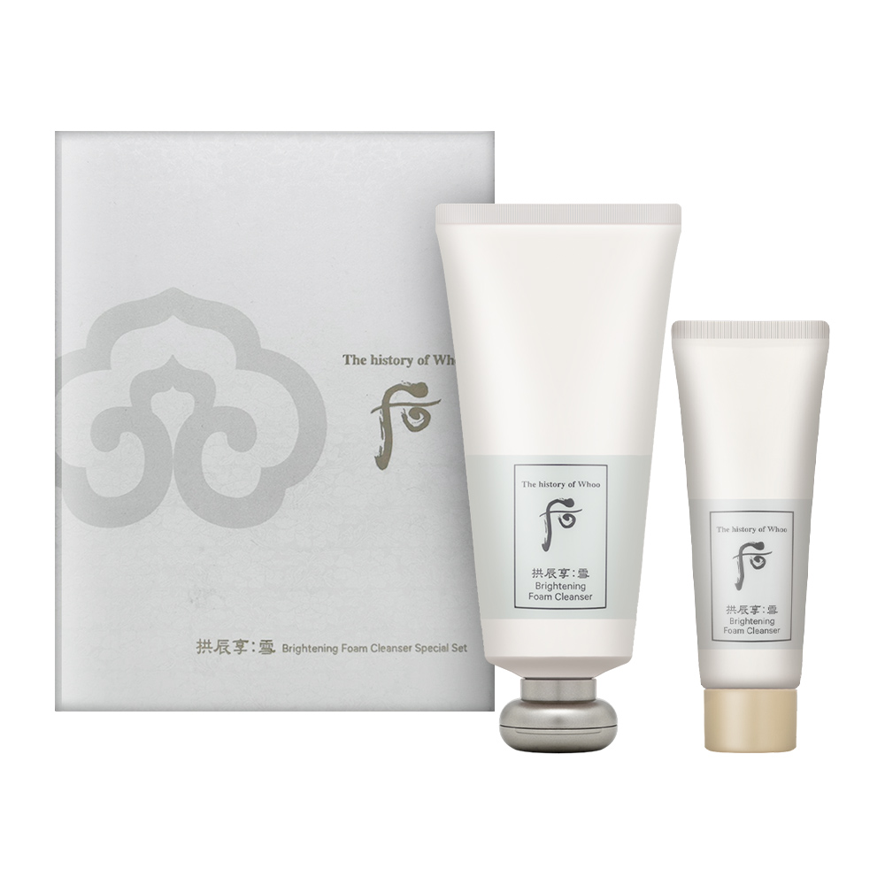 【WHOO后】拱辰享雪白潔顏乳禮盒 180ml+40ml, , large