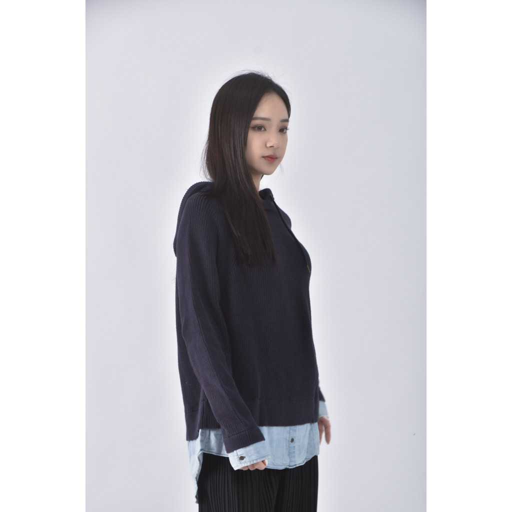 (L) sprit連帽藍色長袖上衣二手衣, , large