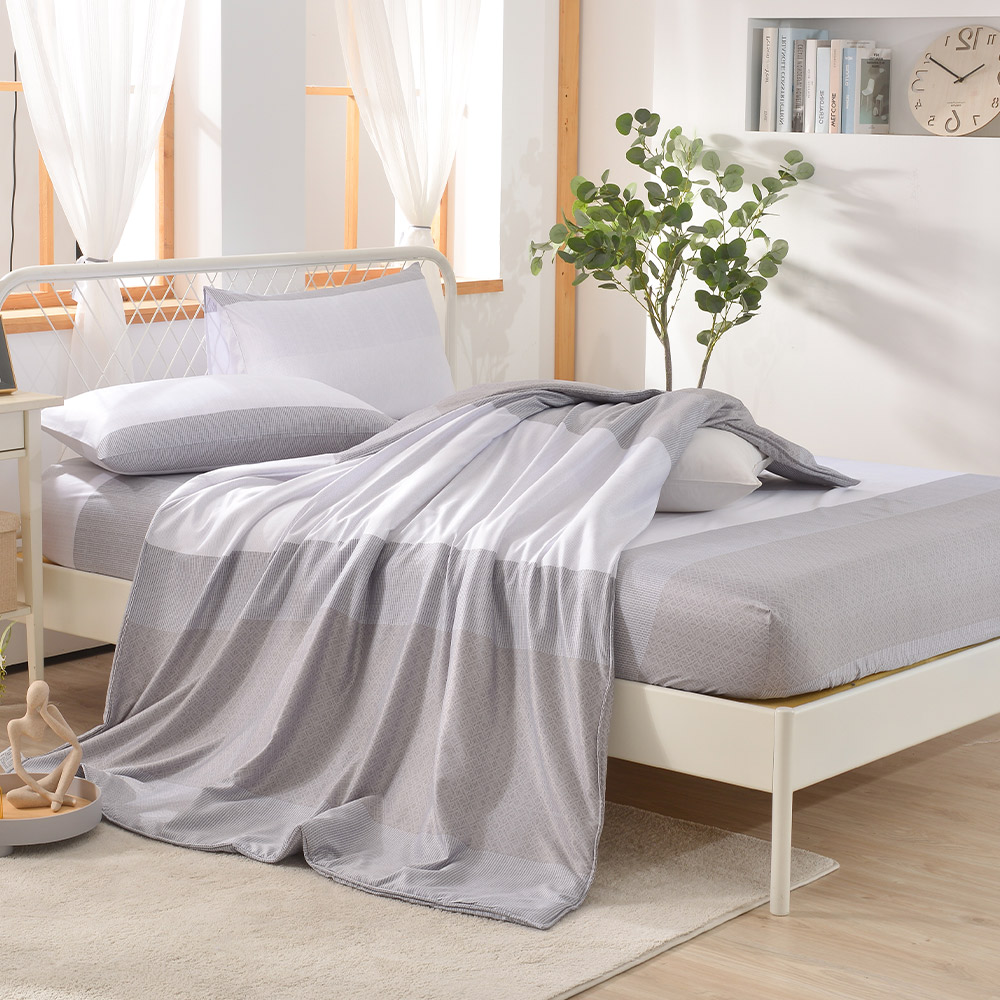 【FOCA】Shiguangli | 3M patented moisture wicking breathable antibacterial Tencel four seasons quilt/quilt bed sheet set - double, , large