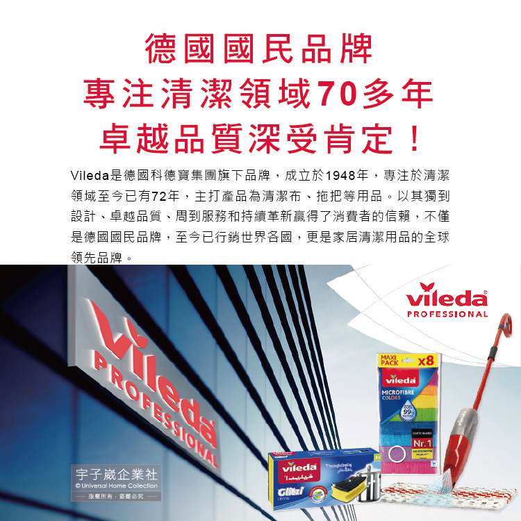 Vileda Microfibre Cloth 8pcs, , large
