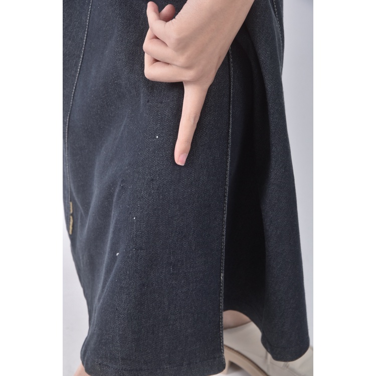 (3XL) cop copine丹寧牛仔質感藍色長裙二手衣, , large