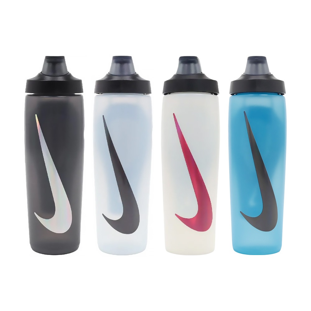 NIKE REFUEL BOTTLE 瓶蓋擠壓水壺 24OZ/709ml 運動水壺 便攜 防漏 黑銀 白黑 白紅 藍黑