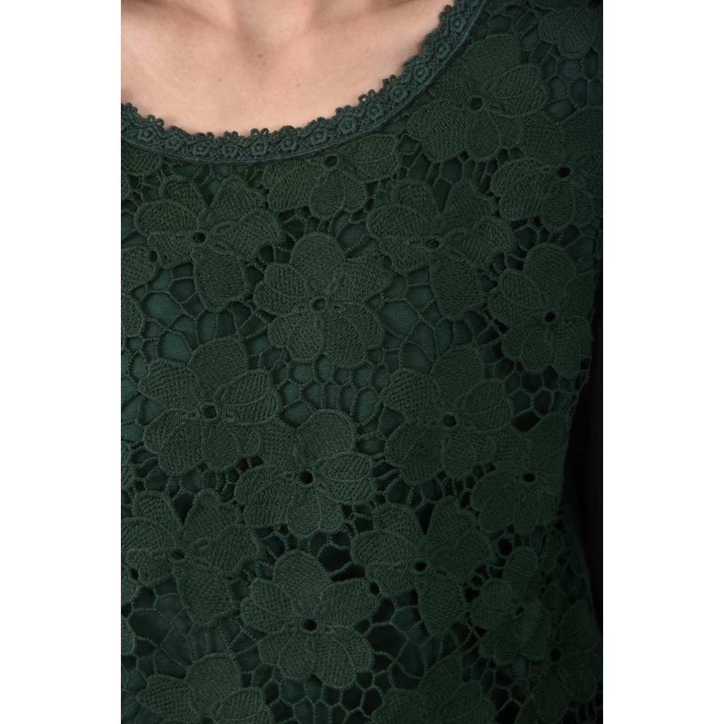 (S) pscompany雕花綠色長袖上衣二手衣, , large