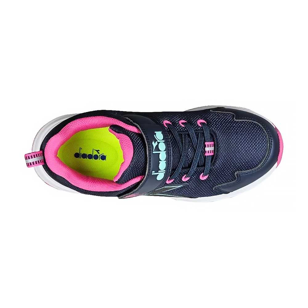 DIADORA迪亞多那 鮫鯊大童慢跑鞋 童運動鞋 童鞋 寬楦 魔鬼氈 保護後跟 輕量 吸震 抗菌 除臭 防滑 黑紅 藍粉, , large