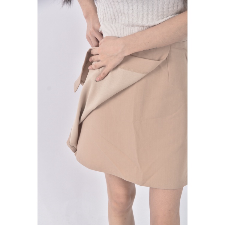 (S) pazzoA字杏色短裙二手衣, , large