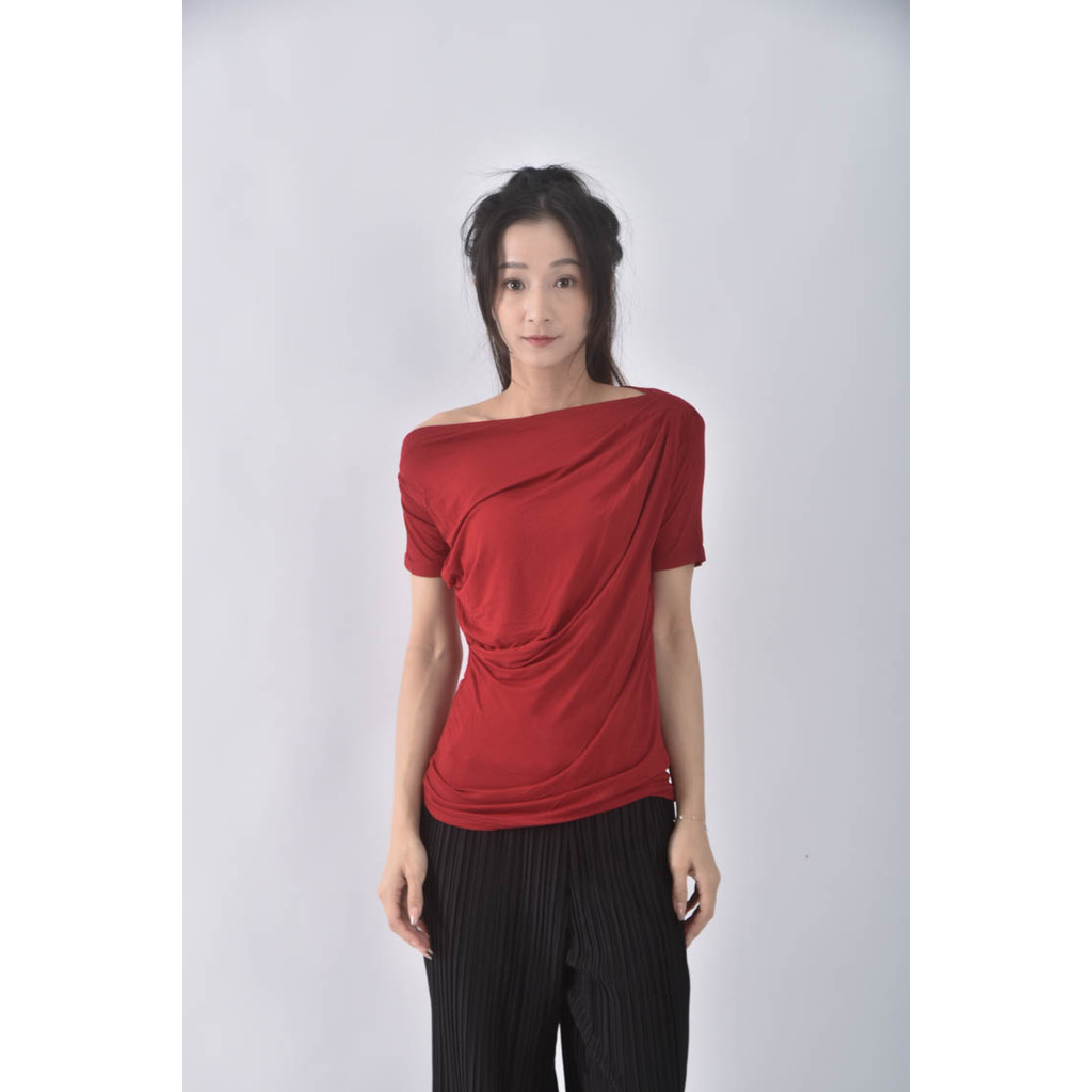 (S) 紅色短袖上衣二手衣, , large