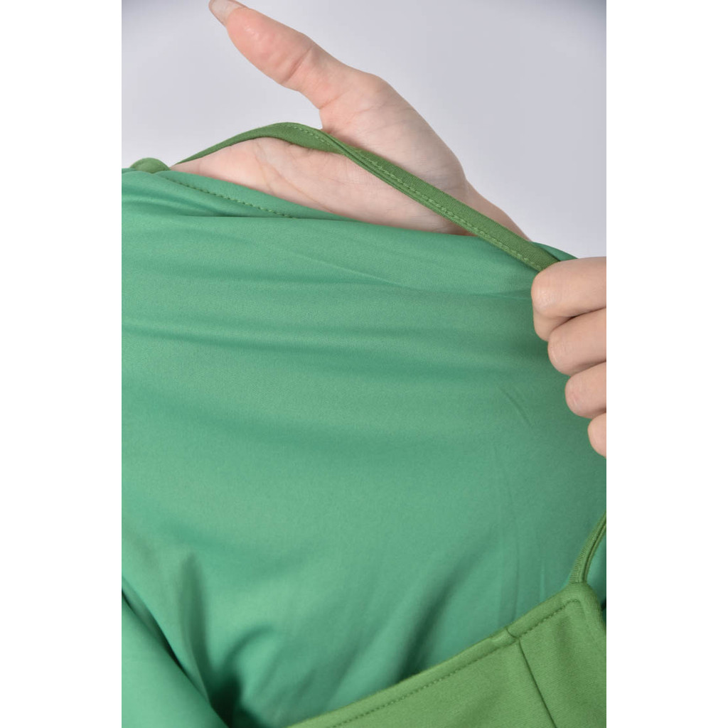 (F) kastane無袖綠色洋裝二手衣, , large