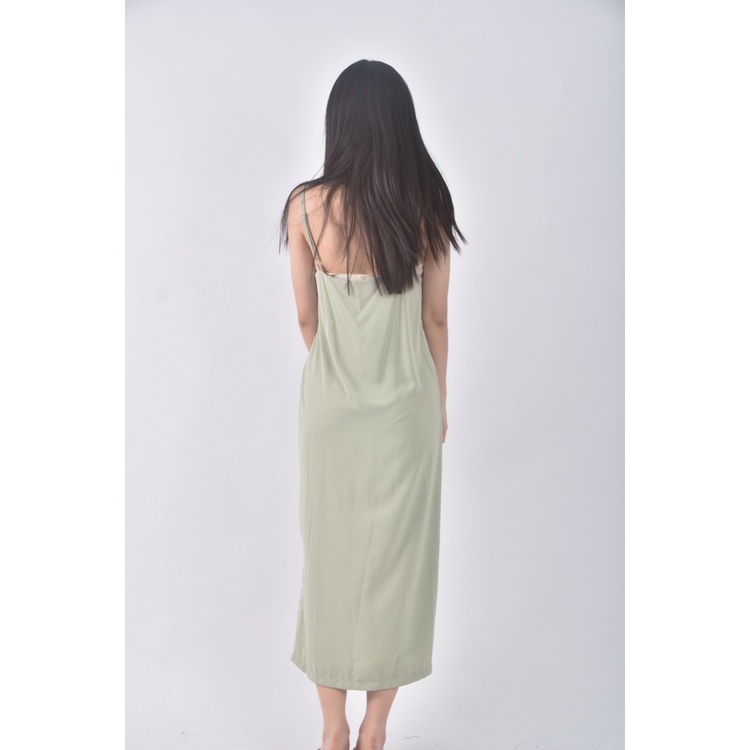 (S) mint細肩帶綠色洋裝二手衣, , large