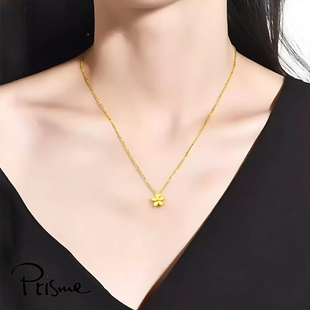 【Prisme Gold】黃金項鍊 花朵 鍊墜項鍊 (金重：約0.02錢±0.01), , large