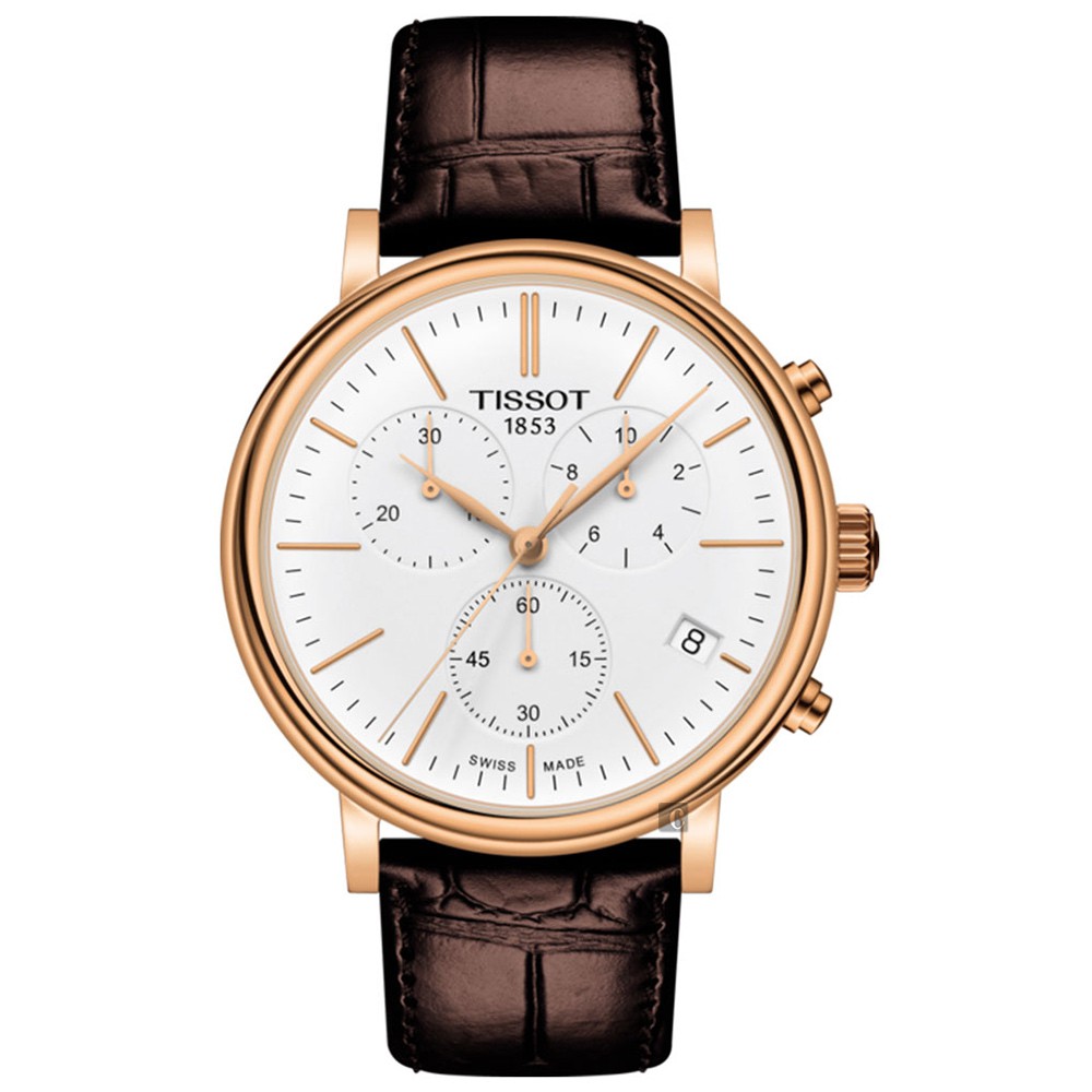 TISSOT 天梭 CARSON PREMIUM 計時石英錶-41mm T1224173601100