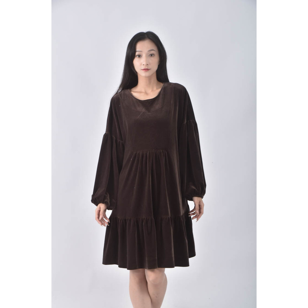 (2XL) around j寬鬆棕色洋裝二手衣, , large