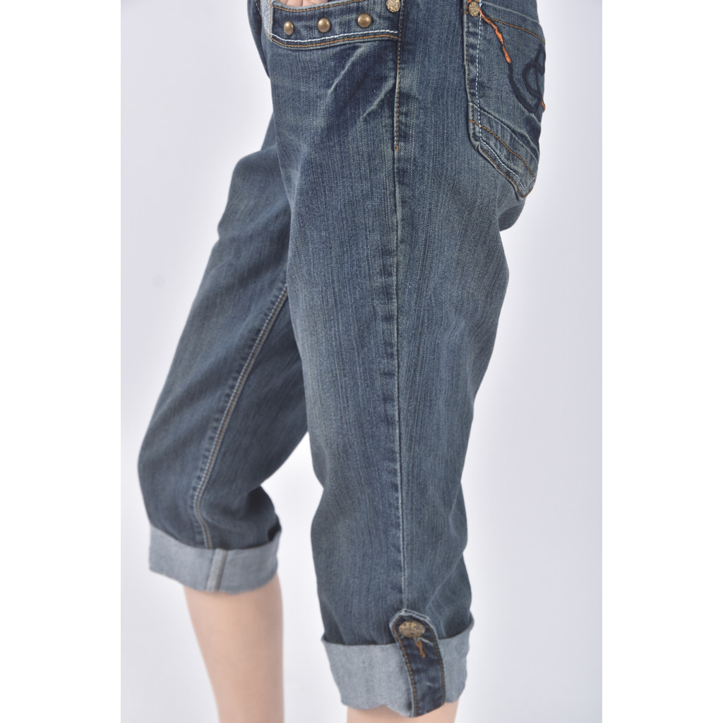 (L) jeans le丹寧牛仔五分藍色長褲二手衣, , large